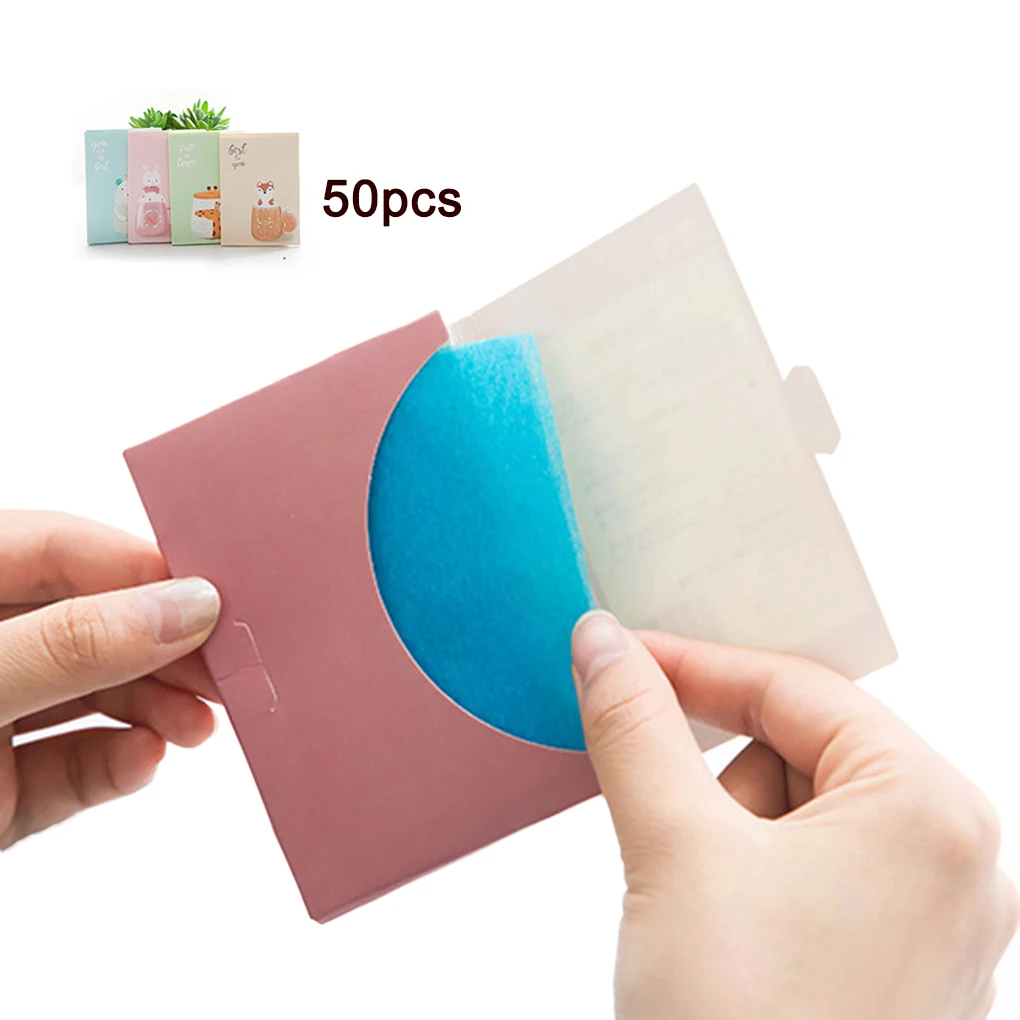 

50PCS/Set Portable Facial Absorbent Paper Oil Control Wipes Absorbing Sheet Oily Face Cleansing Matting Tissue