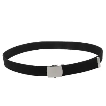 

Canvas Belt Style with Silver buckle and Tip 43 inch Long(black)