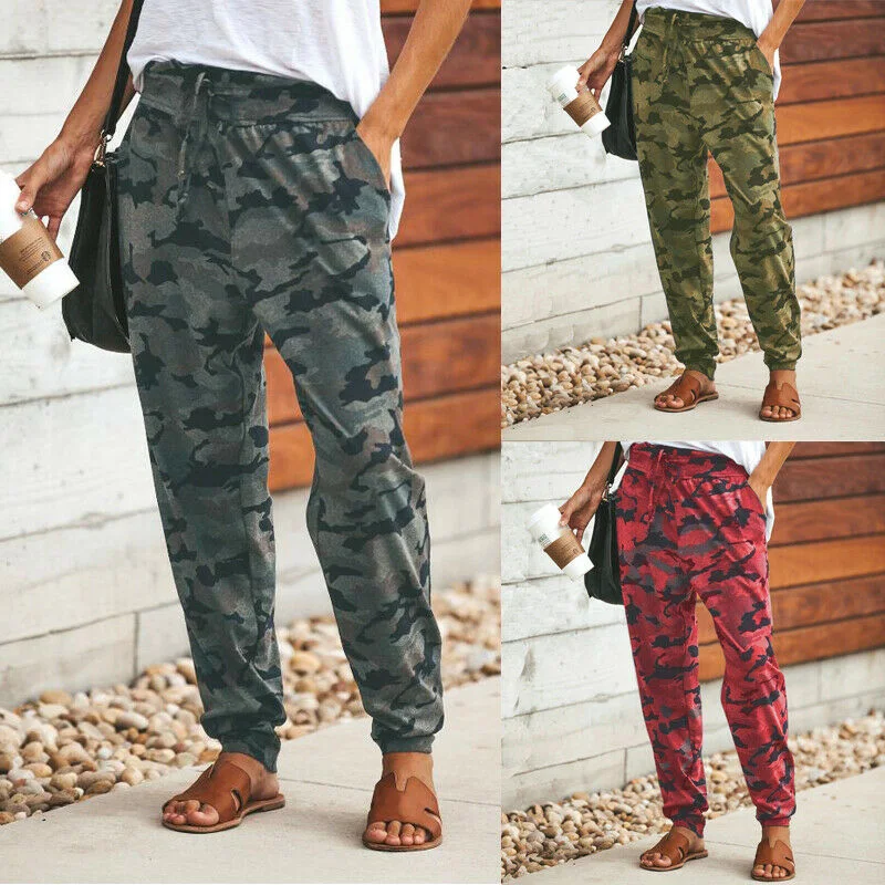 Спортивные камуфляжные штаны женские спортивные фиолетовые розовые Pantalon Femme