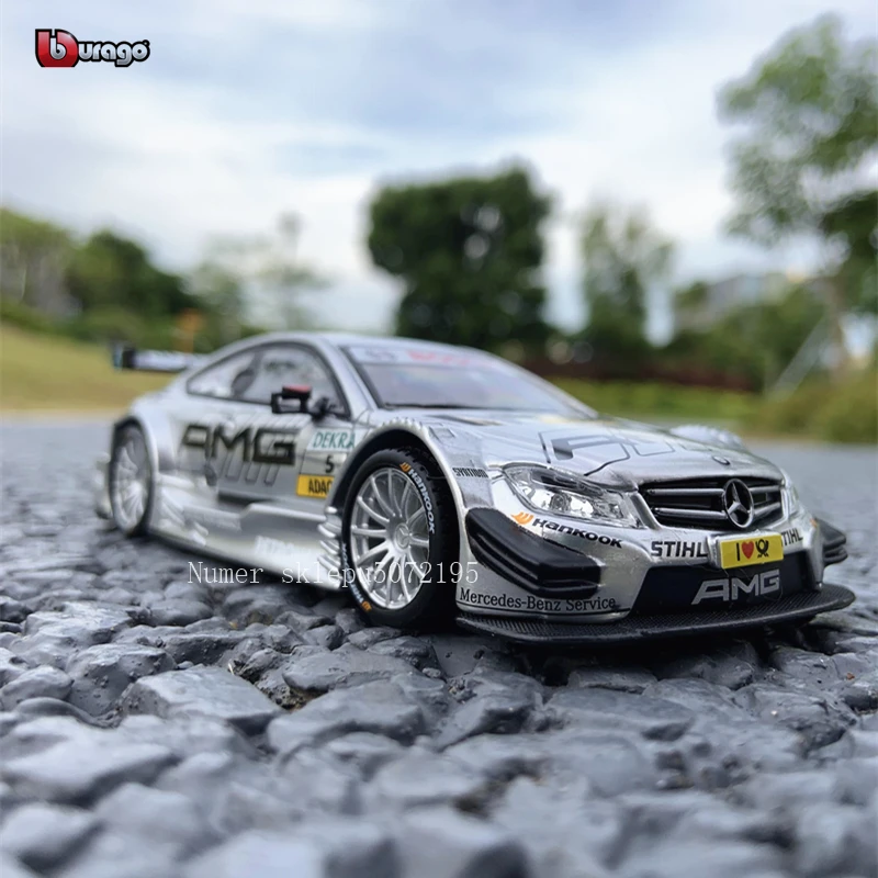 Bburago 1:32 Mercedes Benz AMG Rally No. 5 Silver WRC rally модель автомобиля имитация сплава Модель