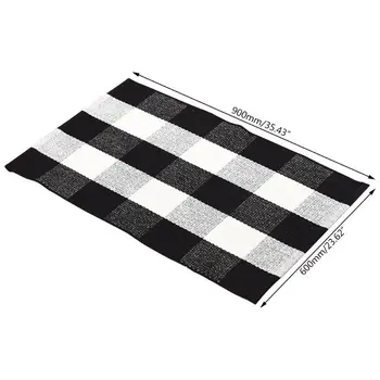 

23.6''x35.4' Check Plaid Area Outdoor Rugs for Layered Door Mats Kitchen Bedroom