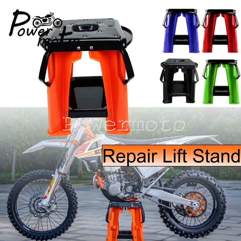 black and orange dirt bike