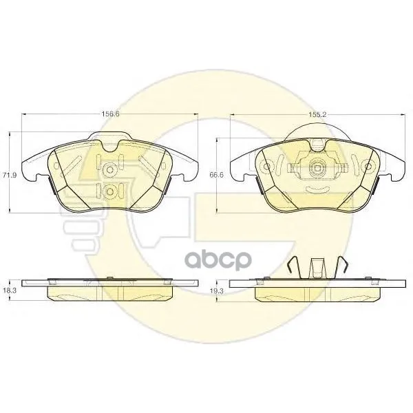 Колодки Тормозные Ford Galaxy/Mondeo/S-Max 11- Передние Girling 6119602 Girling арт. 6119602
