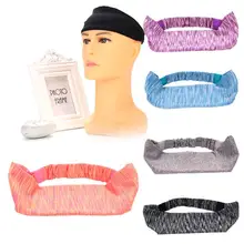 Повязка на голову красивая мода хлопок Йога волосы головной убор головная повязка бег Тюрбан повязка на голову