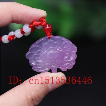 

Natural agate Jade Carved Peony Flower Pendant Chinese Necklace Jewellery Fashion Amulet Luck Gifts Man Women Free rope New