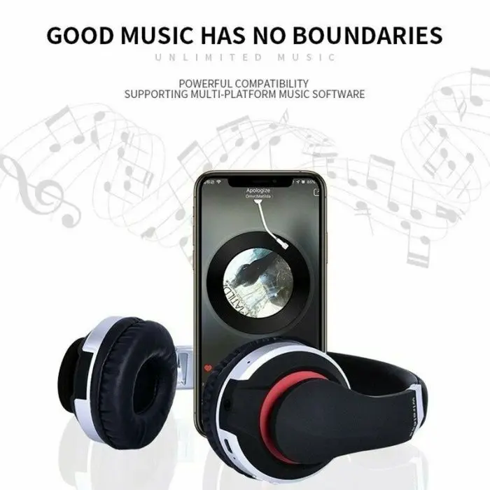Складные Наушники Bluetooth 5,0, беспроводная гарнитура, стерео басовые наушники с микрофоном LHB99