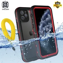 Shellbox Waterdichte Case Voor Iphone 11 Pro Max 12 Mini Shockproof Cover Voor Iphone Xs Max Xr Duiken Onderwater Case
