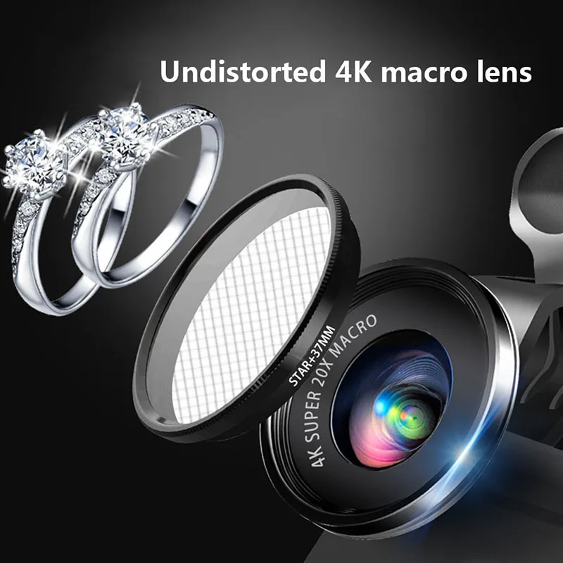 Мини 4K HD супер 20X микро-Объектив Телефона широкий угол для камеры смартфона LHB99