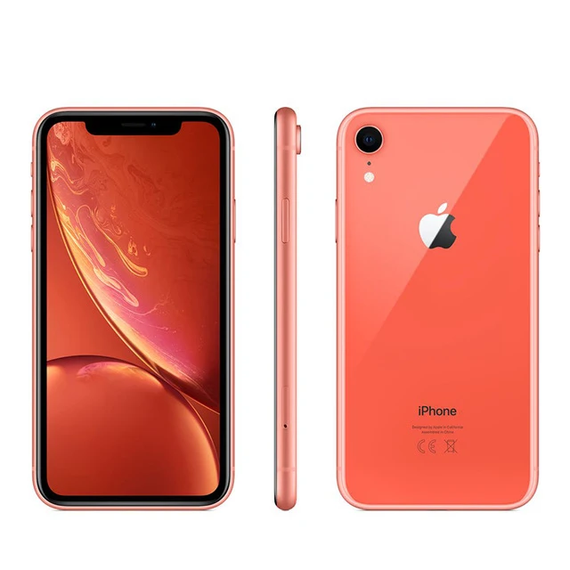 Coral color Apple iPhone XR 6," жидкий retina полностью lcd 64 Гб/128 ГБ/256 ГБ rom 4G Lte Apple гарантия f rom Франция - Цвет: Coral color