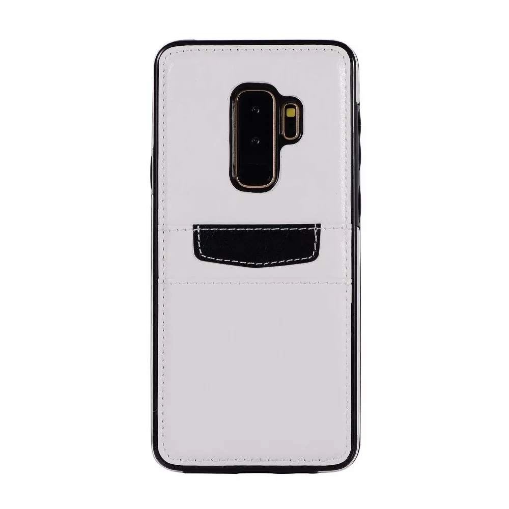 Чехол для карт из искусственной кожи для samsung Galaxy S10 S10 Plus S10E, чехол для samsung S6 Edge, S7 Edge, Note 8, 9, кошелек со слотом для карт
