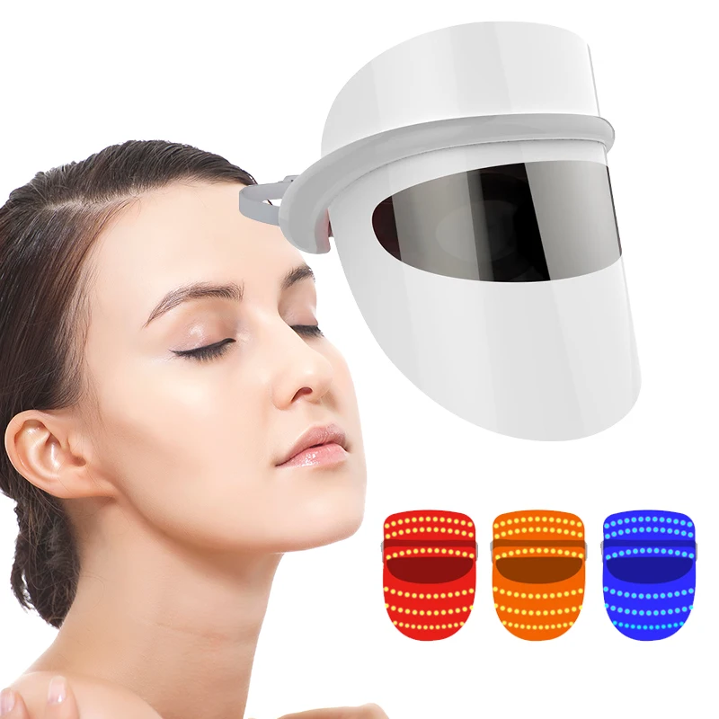  3 Colors Light Led Facial Mask Anti Wrinkle Firming Skin Remove Blackhead Ance Anti-aging Face Beau - 4000245326901