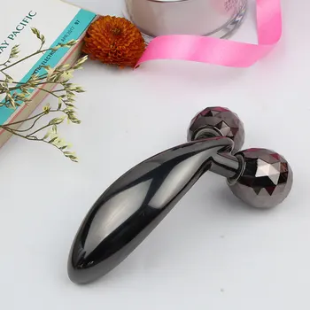 

V Face 3D Roller Massager 360 Rotate Silver Thin Face Body Shaping Micro Current Massager Wrinkle Massage tool