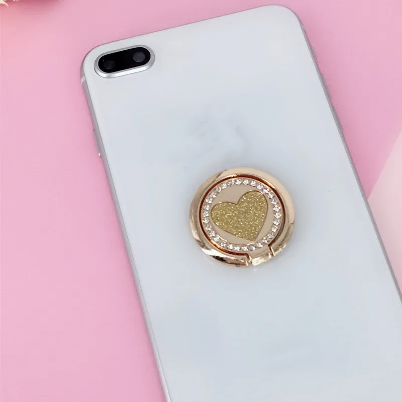 Кольцо на палец, подставка, держатель для IPhone, samsung, Xiaomi, универсальный смартфон, мобильный телефон, Алмазный держатель, сотовый телефон, автомобильный держатель, подставка - Цвет: gold