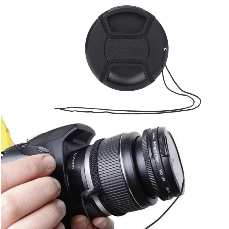 67 мм DSLR камера защелкивающаяся Пыленепроницаемая без букв крышка объектива+ набор струн