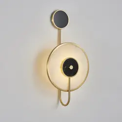Постмодерн, Креативный светодиодный настенный светильник, Мраморная прикроватная тумбочка для спальни, художественное настенное