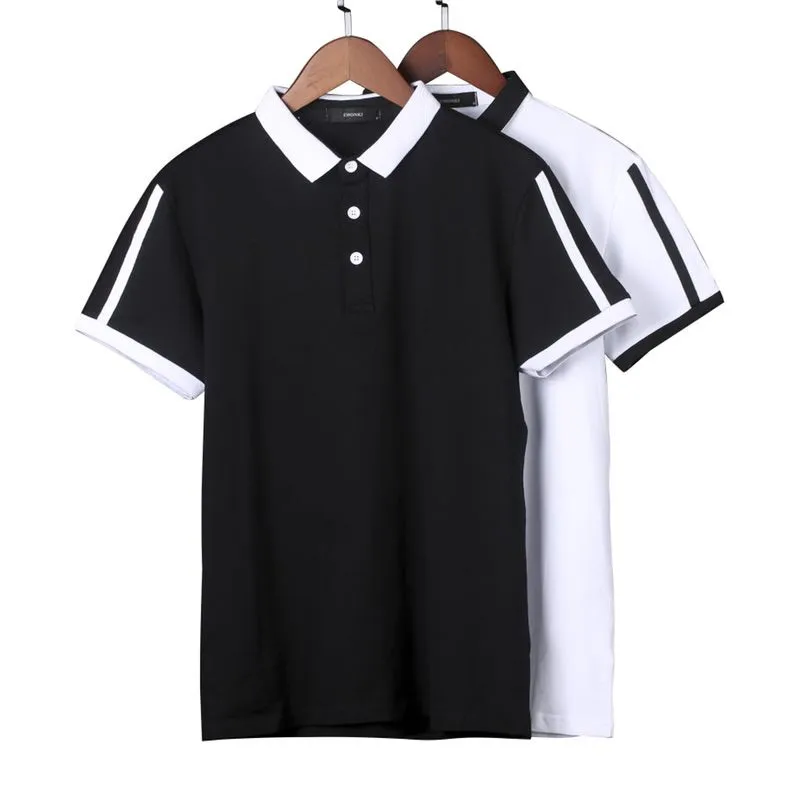 

VOGUELEO Men's Short-sleeved Lapel Slim Japanese Polo Shirt Summer Port Wind Wild Harajuku Style Small Fresh
