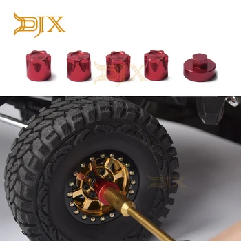 

DJX 4PCS M4 Nut Aluminium RC Car Wheel Rim Center Cap for 1/10 RC Crawler Traxxas TRX4 Axial SCX10 90046 D90 Tamiya