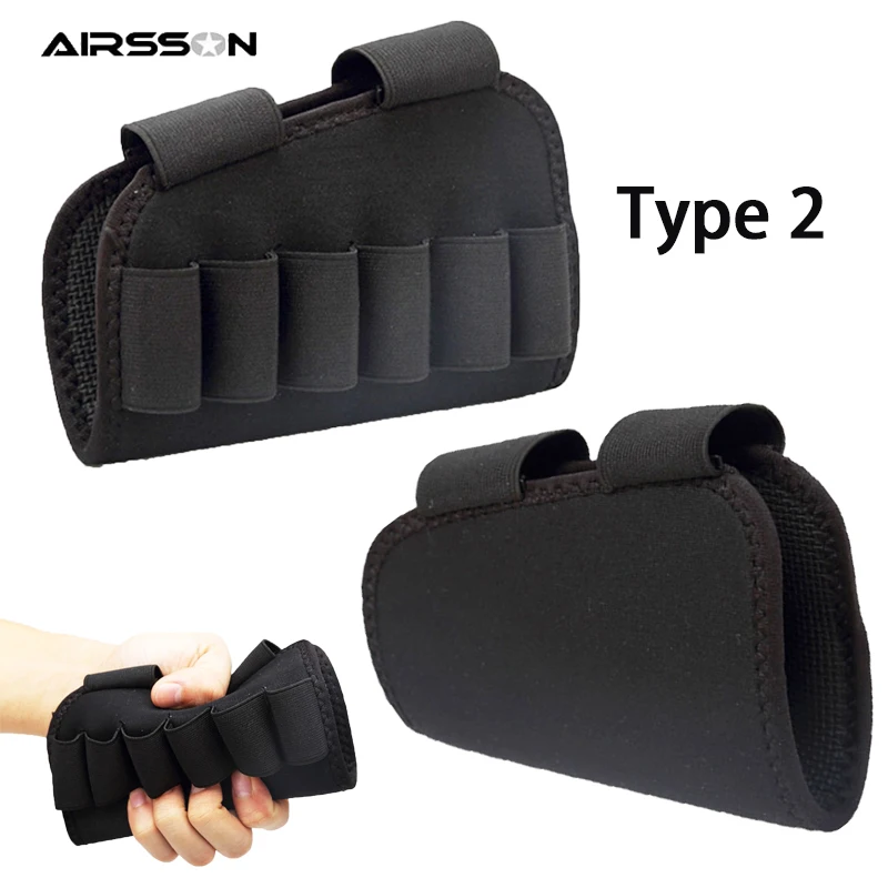 Airsson 6 Круглый пистолет Buttstock тактический страйкбол держатель оболочки