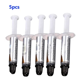 

5pcs 1g Silver Silicone Compound Thermal Conductive Grease Chipset Cooling Cooler Heatsink For CPU Heatsink Silicone Grease