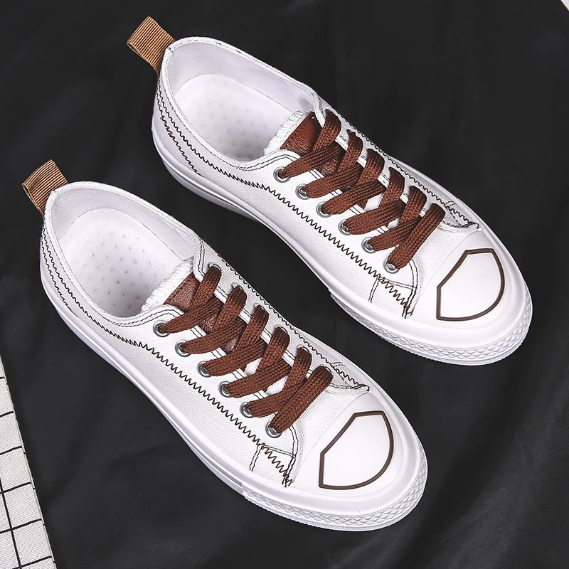 

High Quality 2020 Spring Women's Canvas Shoes Lace Up Fashion Women Comfortable Vulcanized Woman Sneakers Shoes W31-62