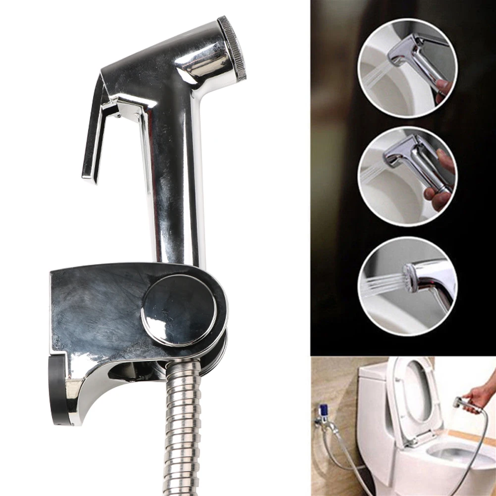 New Stainless Steel Toilet Bidet Tap Set Handheld Shower Bathroom