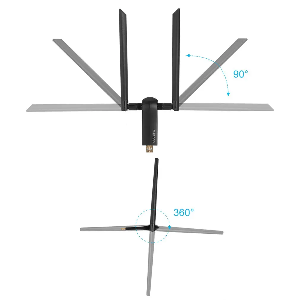 Meross WMA265 AC1200 беспроводной USB адаптер супер скорость USB 3,0 Wi-Fi адаптер WiFi ключ для ПК ноутбуков планшетов