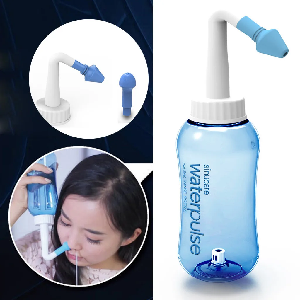 300 мл бутылка очиститель для носа взрослых детей для промывания носа системы синус неаллергенный носовой давление полоскание нети горшок нос триммер JU17