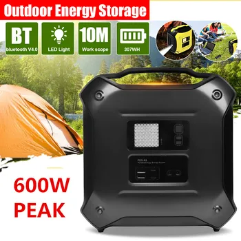 

600W Portable Solar Generator Outdoor UPS AC DC Power Supply Dual USB Power Bank Energy Storage System 220V
