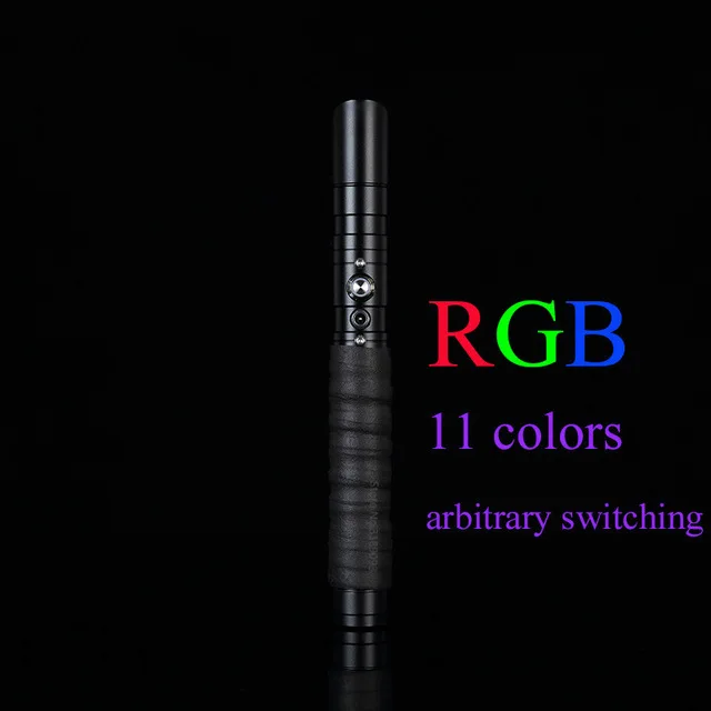 LGT-ZQR световой меч RGB Jedi sith Light Saber Force FX Lighting Heavy Dueling изменение цвета звук FOC Блокировка металлическая ручка - Цвет: Black Hilt RGB