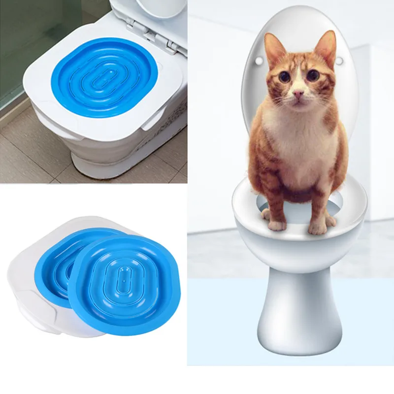 Plastic Cat Toilet Litter Trainer Indoor Pet Toilet Training Kit Litter Box for Cat Kitty Puppy Tray Cleaning WC Pet Supplies