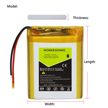 

3.7V 302545 302560 302650 302655 302852 302855 power mp3 mp4 mp5 GPS Bluetooth speakers battery