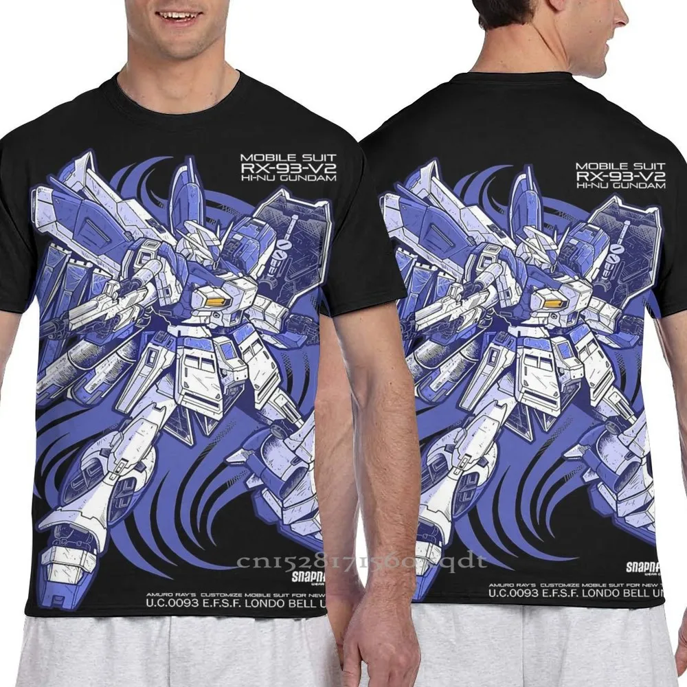 Parent-child Outfit Hi Nu Gundam Men All Over Print Tshirt Women Fashion T Shirt Girl Boy Tops Tees Short Sleeve t-shirt | Мужская