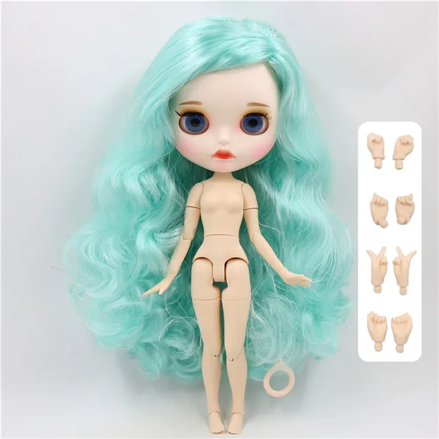 ICY factory шарнирная кукла blyth joint/нормальное тело Мятные волосы матовое лицо 1/6 игрушка BL4268/136 30 см подарок для девочки - Цвет: doll with hands B