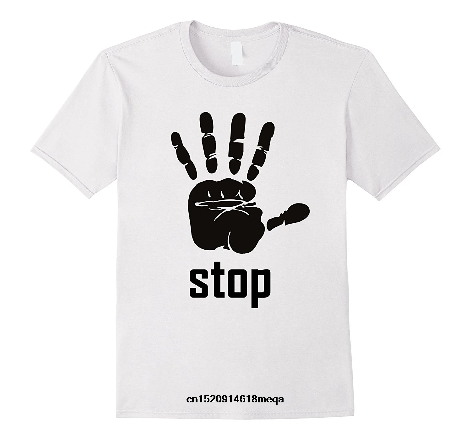 Мужская модная футболка с надписью Stop Hand уникальный дизайн | одежда