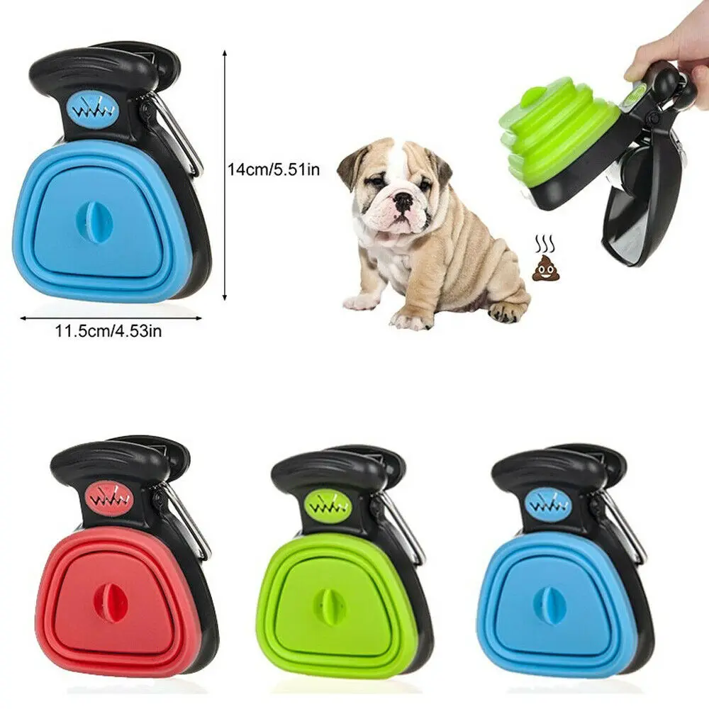 Собака складывающийся туристический Pooper Scooper с 1 рулон раскладной сумки кормы