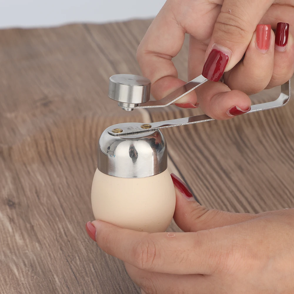 

1PC Egg Topper Cutter Metal Egg Scissors Shell Opener Stainless Steel Boiled Raw Egg Open Creative Kitchen Tools Set