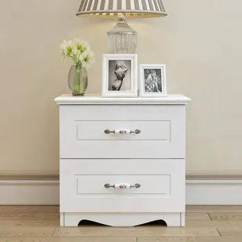 

Bedside Cabinet Simple European-style Paint Storage Cabinet Simple Modern Pure White Korean Bedside Cabinet Chest Of Drawer