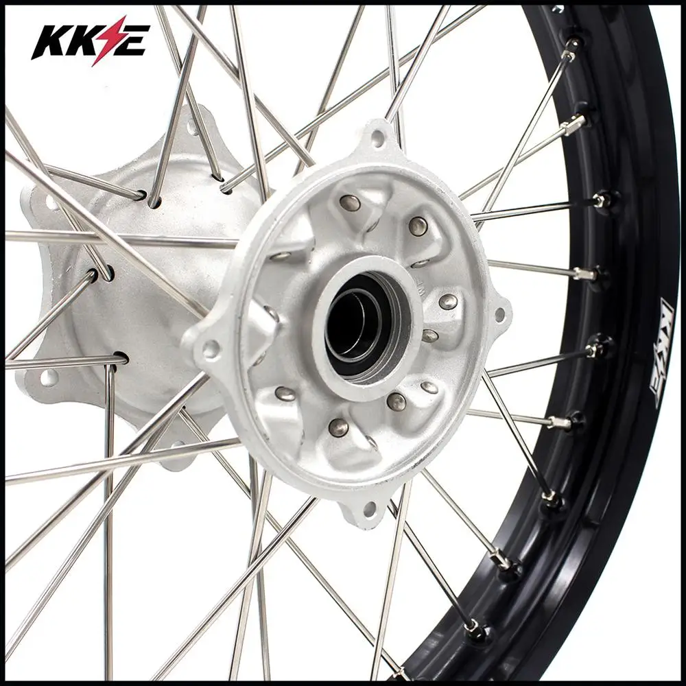 KKE 2,15*19 MX литье заднего колеса обод для HONDA CRF250R 04-13 CRF450R 02-12 CR125R CR250R 02-13 Серебряный ступица ниппель