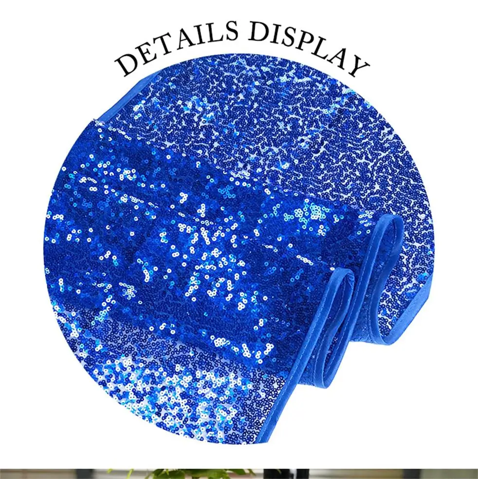 Высокое качество Блестки 30x140 см блесток настольная дорожка - Цвет: Royal Blue 14