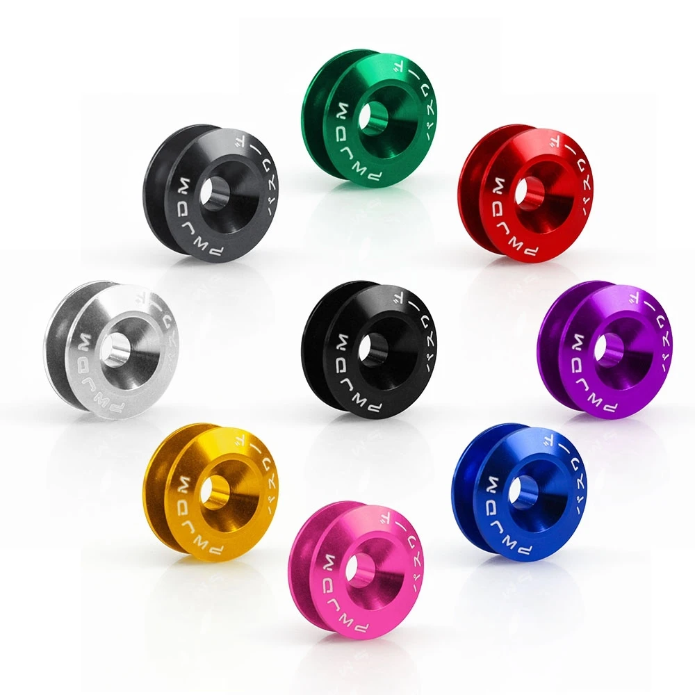JDM Racing Chrome Quick Release Fasteners Universal Fit for Car Front/Rear Bumpers Surrounds Reinforcement RS-QRF001