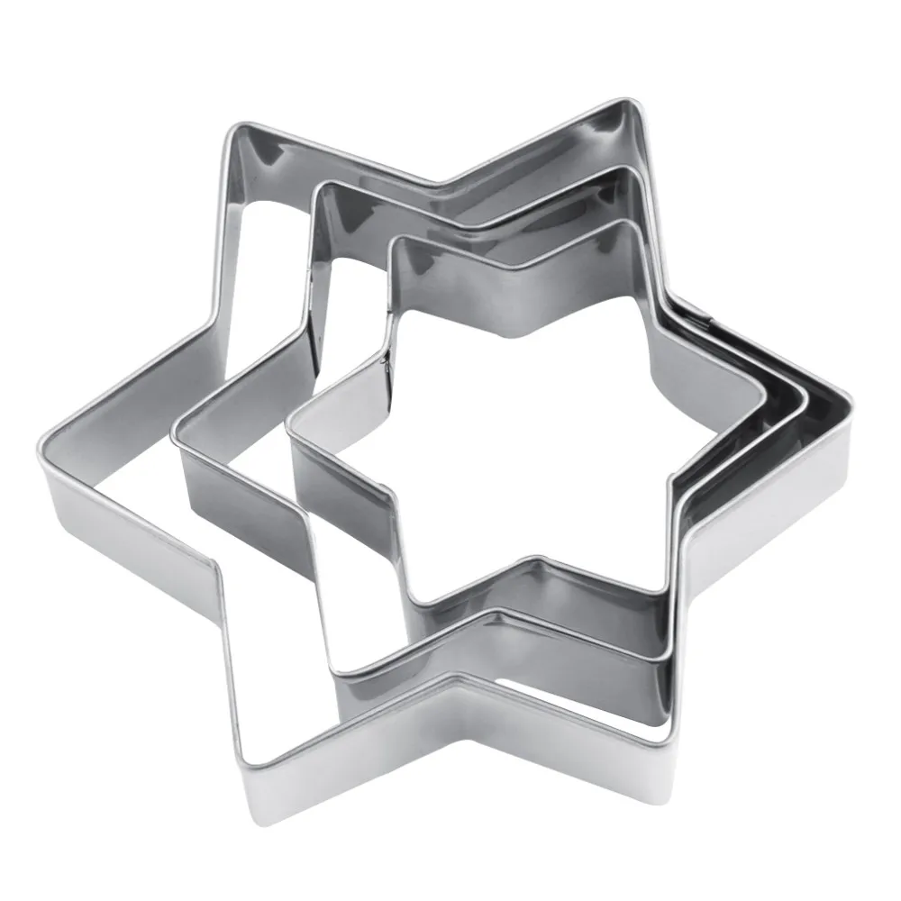 12pcs Stainless Steel Cookie Biscuit DIY Mold Star Heart Cutter Baking Mould New