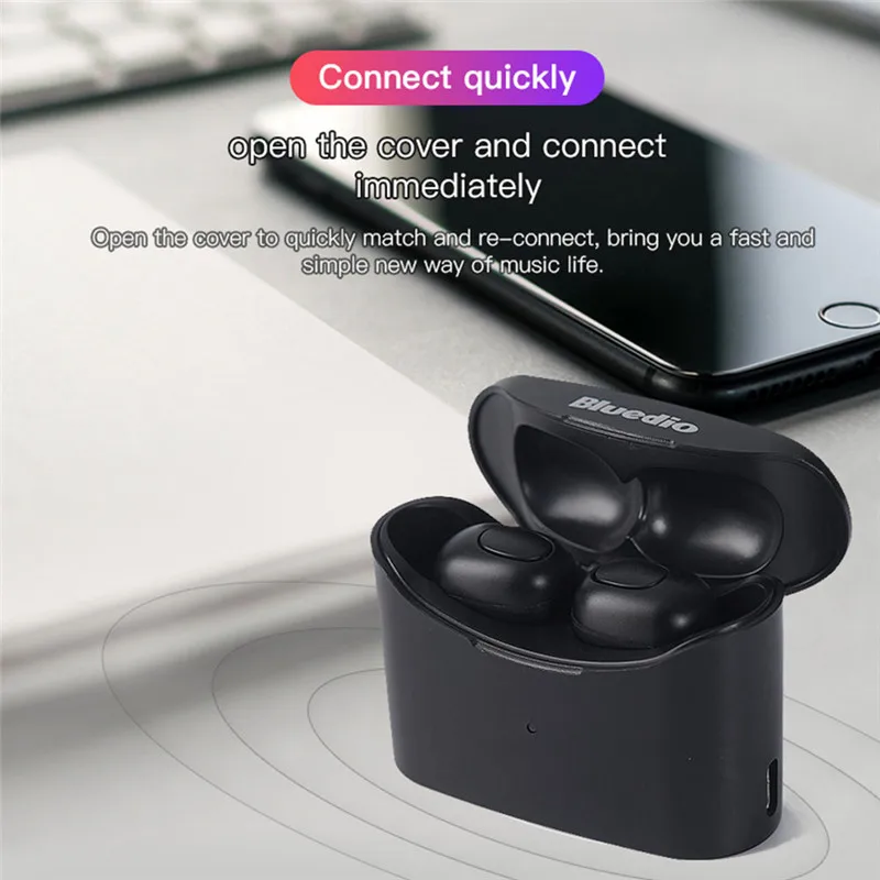 Bluedio T-elf mini TWS наушники Bluetooth 5,0 Спортивная гарнитура Беспроводные наушники с зарядным устройством для телефонов xiaomi huawei