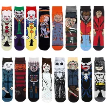 «Мстители», носки с принтом Супермена, Бэтмена и человека-клоун в стиле «Джокер» для костюмированной вечеринки; модные носки, Необычные прикольные Повседневное мужских носков скейтборд Носки