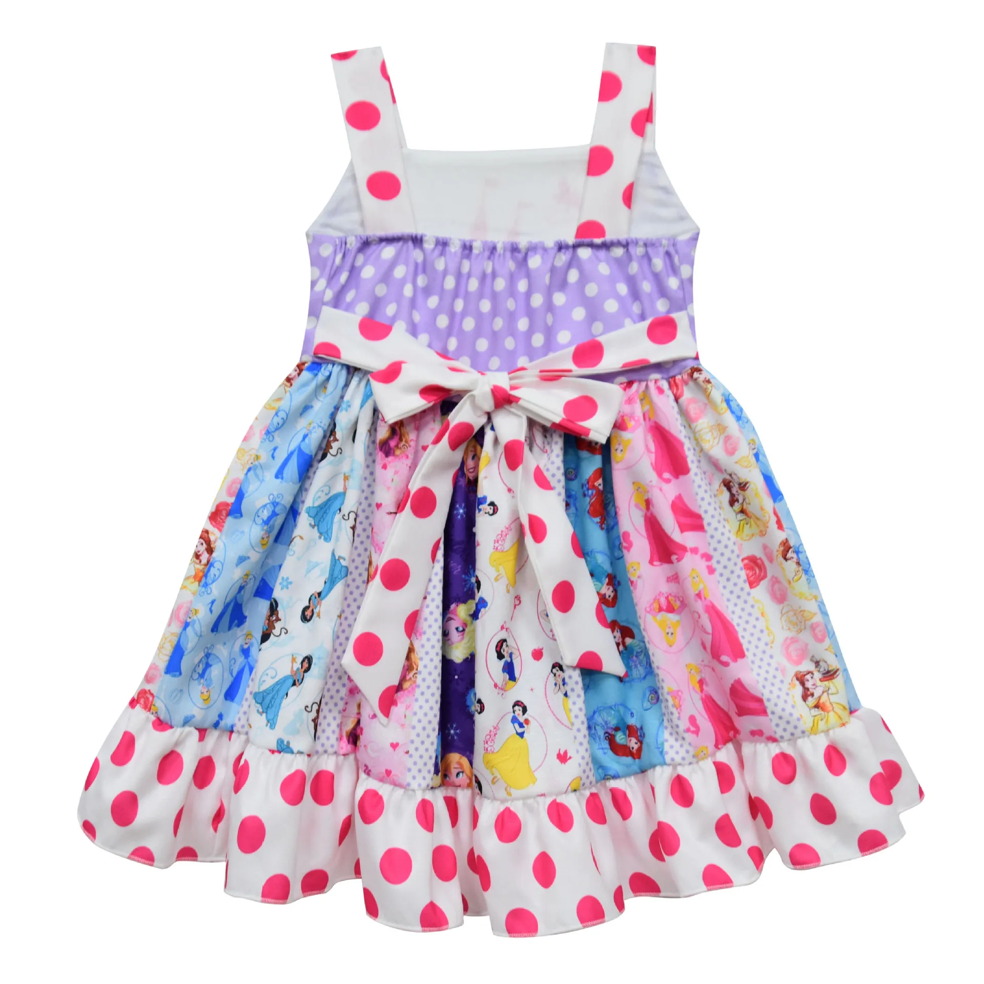 Платье с принтом для девочек платье без рукавов для маленьких девочек эксклюзивная детская одежда Повседневное платье в стиле пэчворк