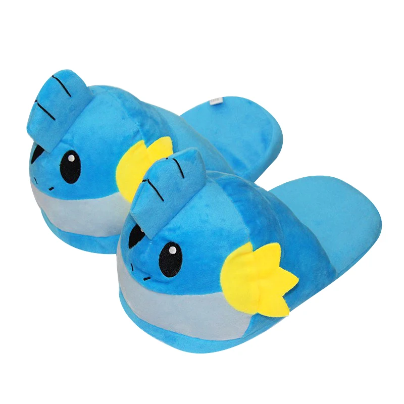 Мягкая Плюшевая обувь 28 см; Psyduck Snorlax Gengar Mudkip Eevee Sylveon Umbreon; Домашние зимние теплые модные тапочки; подарок - Цвет: F