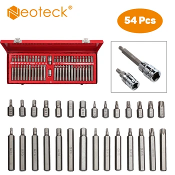 

Neoteck 54 Pcs multi-tooth bit set wrench set for Allen screw bits Torx internal