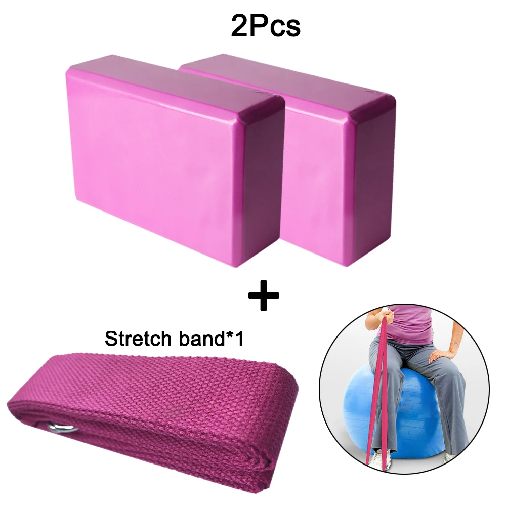 2pcs Yoga Brick Eva Yoga Block Colorful Foam Block Bolster Yoga Exercise Workout Training Bodybuilding Equipment Yoga Cushion