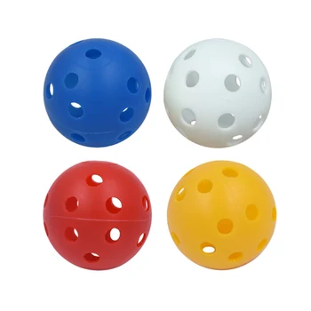 

12Pcs/set Plastic Whiffle Airflow Hollow/Solid Golf Practice Training Balls Outdoor Indoor Putting Green Backyard Swing Game