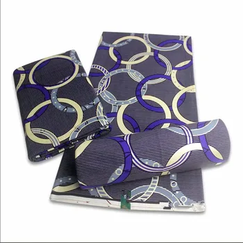 

GOLDEN print african cotton real wax print fabric kenet nigerian wedding party material