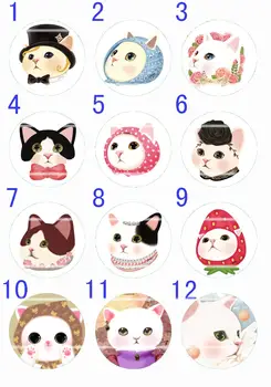 

Handmade Colorful picture Round Glass Cabochons Refrigerator magnet for Necklace Decoration and Phone Chain Accessaries222